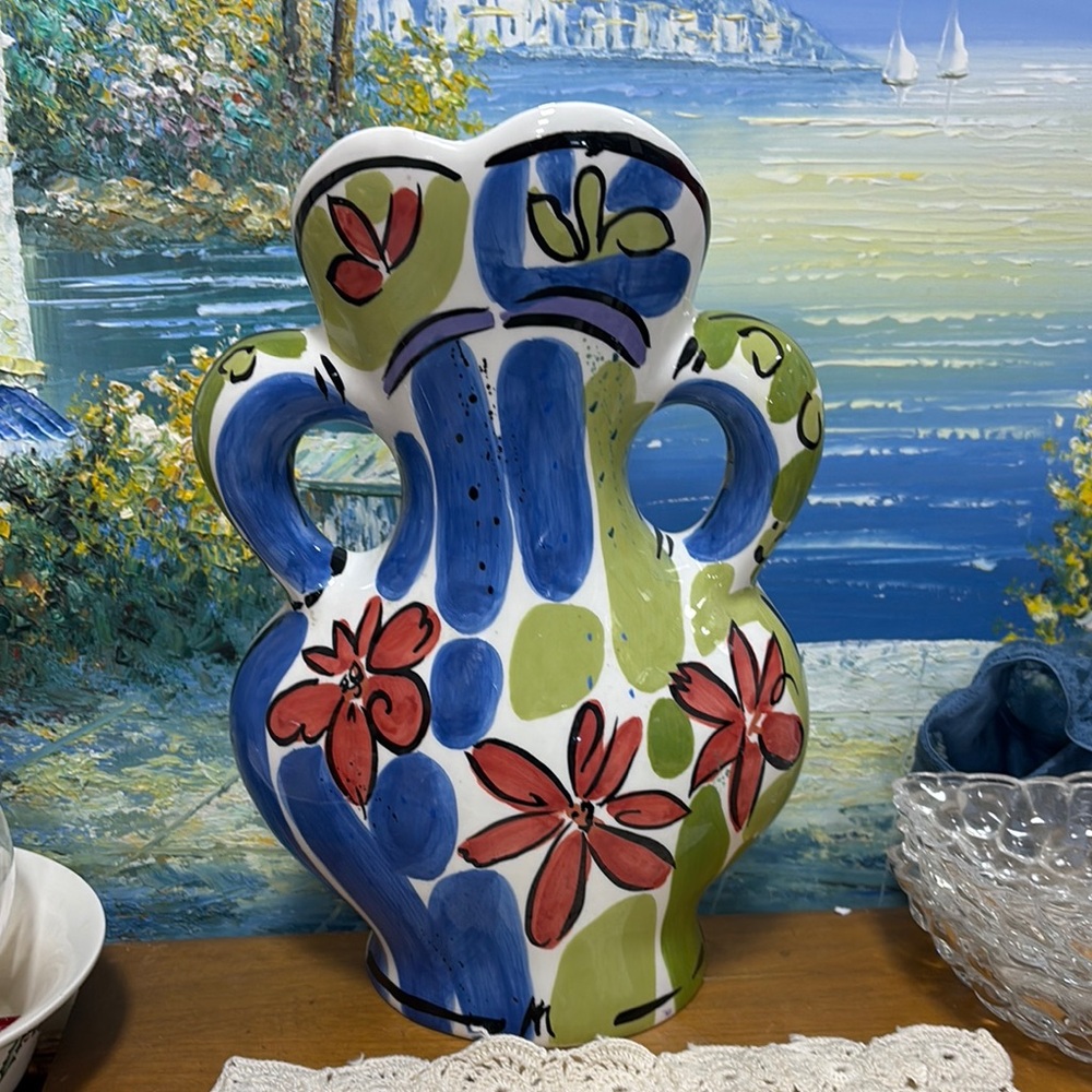 Kathryn Youngs Floral Flat Wall Vase" by Ganz,